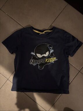 kids Ninja Navy Short-Sleeve Tee with Graphic Logo